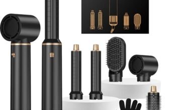 Asciugacapelli 5 in 1, Airstyler 5 in 1, Hairstyler 5 in 1 Multifunzione Phon Capelli, Spazzola Asciugacapelli Per Dare Volume Ai Capelli, Lisciare, Arricciare, Ioni Air Curler Brush,Strumenti Capelli