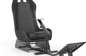 cirearoa Racing Wheel Stand con sedile gaming chair driving Cockpit per All Logitech G923 | G29 | G920 | Thrustmaster | Ruote Fanatec | Piattaforme Xbox One, PS4, PC