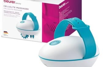 Beurer CM 51 Massaggiatore anticellulite per una pelle più soda, efficace massaggio del tessuto connettivo, rullo massaggiante elettrico con 2 livelli di intensità e impugnatura regolabile