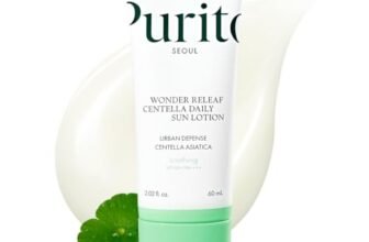 PURITO SEOUL Wonder Releaf Centella Lozione solare quotidiana, SPF50+ PA++++, Centella coreana, non bianca, lenitiva, lozione solare per il viso, K-Beauty