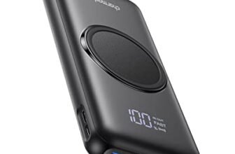 Charmast Power bank wireless 15W 20000mAh, 22.5W USB A & 20W USB C PD QC 3.0 Caricatore portatile Carica Rapida LED Display Batteria Portatile con 4 uscite & 3 Ingressi per smartphones e Tablet