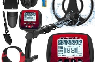 KAIWEETS Metal Detector Professionale, 2025 Nuovo Modello Pieghevole, 5 Modalità ad Alta Precisione, Bobina Impermeabile IP68, Display a Colori, Sensibilità Regolabile, Chip DSP Avanzato