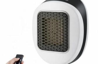 Mini Termoventilatore, Fancysky 600W PTC Mini Termoventilatore Elettrico con Presa, Termoventilatore da Parete con Presa, Mini Riscaldatore Elettrico, Bassa Rumorosità, Risparmio Energetico