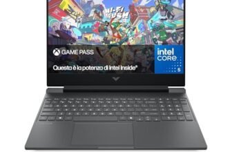 HP Victus 15-fa2003sl Notebook, Intel Core 5-210H, 16GB RAM, 512GB SSD, Display 15.6” FHD IPS 144Hz, Wi-Fi, Nvidia RTX 5050 8GB, Windows 11, 3 mesi di Game Pass Inclusi, Grigio