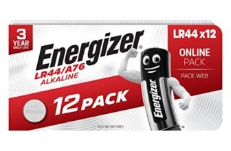 Energizer Pile LR44 (Confezione da 12) – Batterie A76 – Per l’utilizzo in termometri digitali, calcolatrici, torce, orologi da polso [Esclusiva Amazon]