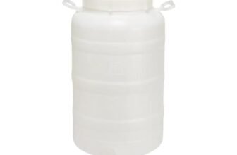 Ecoplast | Fusto in Plastica a Bocca Larga con Guarnizione e Tappo, Rubinetto non Incluso, Capienza 50 Lt, Colore Neutro, ø355×625