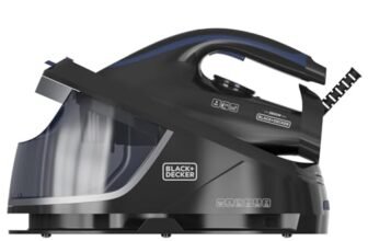 Black+Decker – Ferro da stiro a caldaia BXSS2800E | 2800W | 8 bar | colpo vapore 400 g/min | serbatoio 1,5L estraibile | suola ceramica | punta di precisione | ECO | anticalcare | autospegnimento