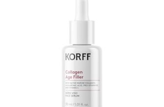 Korff Siero Viso Antietà, Collagen Age Filler, Correzione Intensiva Anti-Rughe e Idratazione Profonda, Collagene Marino, Acido Ialuronico e Vitamine, 30 ml