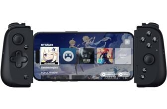 Razer Kishi V2 – Controller di gioco mobile USB-C per iPhone e Android (pulsanti d’azione mecha-tattili, D-Pad, stick analogici, jack audio da 3,5 mm, bassa latenza, RGB) Nero