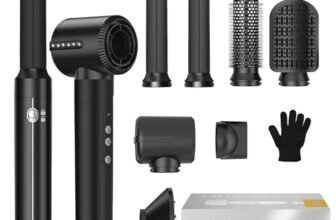 UKLISS Airstyler & Asciugacapelli 7 in 1, Pro Hairstyler con Arricciacapelli Automatico, Thermal Brush, Spazzola Lisciante Capelli, Hair Dryer, Spazzola ad Aria Calda, Regali Set per Donne Styling