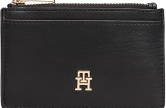Tommy Hilfiger TH ICON AW0AW17735 – Porta carte lungo da donna, nero, taglia unica, Nero (Nero), One Size