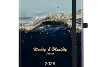 FEKSINO Agenda Settimanale 2026, 12 Mesi da gennaio 2026 a dicembre 2026, mensile, con pagine per spese e appunti, A4-28,6 x 21 cm, Programma Doppio 1 Settimana 2 Pagine