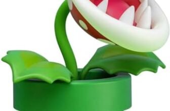 Paladone Super Mario Lampada Regolabile Pianta Piranha in BDP | Luce al LED con Testa Flessibile per i Fan di Nintendo | Licenza Ufficiale Super Mario | Altezza 33 cm, Alimentazione USB, Rossa e Verde