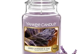 Yankee Candle Scented Candle | Candela in giara grande della Lavanda Essiccata e Quercia | Candele a lunga combustione: fino a 150 ore | Regali perfetti per le donne