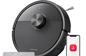 roborock Q7 M5 Set Robot Aspirapolvere Lavapavimenti con Mappatura, 10.000 Pa, Anti-groviglio, Quantità d’acqua Regolabile per il Lavaggio, Auto Boost sui Tappeti, Controllo APP, Nero