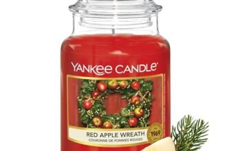 Yankee Candle Candela profumata in giara grande | Red Apple Wreath | Durata Fino a 150 Ore | regalo perfetto per le donn