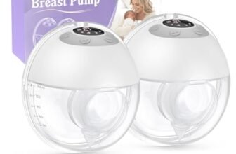 Haokoo Tiralatte Elettrico Indossabile Senza Mani, Tutto in Uno Tira Latte Neonati Elettrico per Uso Quotidiano e Lavoro, 4 Modalità 12 Livelli, Senza BPA, Flange 17/19/21/24/27 mm, 2 Pezzi