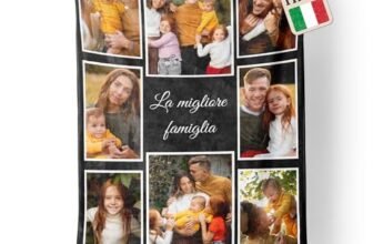 Easycosy Coperta Personalizzata con Foto, Plaid Personalizzato, Festa della Papà Idee Regalo 2026, Regali per Uomo, Donna, Lui e Amica (8 Foto-1)