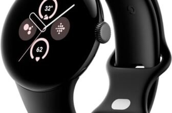 Google Pixel Watch 2 con Fitbit e Google – Controllo della frequenza cardiaca, gestione dello stress e sicurezza – Smartwatch Android – Cassa in alluminio nero opaco – Cinturino sportivo in ossidiana