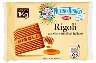 Mulino Bianco Biscotti Frollini Rigoli con Miele Millefiori Italiano, Senza Olio di Palma, 1 Kg