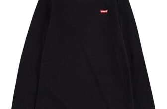 Levi’s Lvb L/S Batwing Chesthit Tee, Maglietta Bambini e ragazzi, Nero (Black), 5 anni