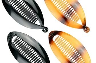 Clyhon 4 Pezzi Banana Clips Banana Fish Clip Capelli, Fermaglio Capelli Donna Clip per Capelli a Banana Pettine Portacoda di Banana per Donne e Ragazze