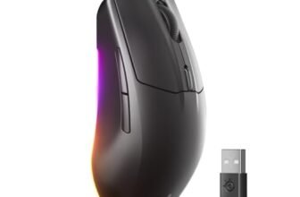 SteelSeries Rival 3 Gen 2 – Mouse Gaming – Sensore ottico TrueMove Core da 8500 DPI – 60 milioni di clic di durata – bassa latenza – 77 g di peso – 100% piedini in PTFE – RGB – Nero