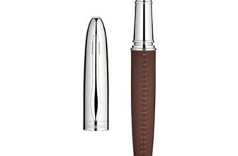 BEILUNER 318 Penna Rollerball di Lusso in Pelle, Pelle Premium Cucita a Mano & Finitura Cromata, Ricambio Schmidt, Miglior Set Regalo Manageriale per Uomo e Donna, Penna Riempiibile – Marrone