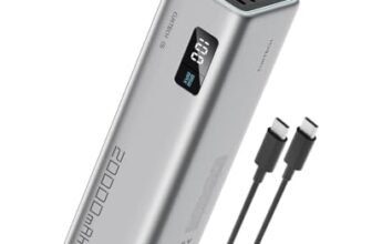 CUKTECH 65W Power Bank Ricarica Rapida, 20000mAh Portatile Batteria Esterna con 3 Porte, Display Digitale, USB C Caricatore Portatile Caricabatterie per Laptop MacBook Pro, Galaxy S23, iPhone 15 Pro