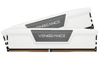 CORSAIR VENGEANCE DDR5 RAM 32GB (2x16GB) 6000MHz CL30-36-36-76 1.4V AMD EXPO & Intel XMP Memoria per Computer Desktop – Bianco (CMK32GX5M2B6000Z30W)