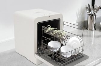 Lavastoviglie da tavolo Piccola Lavastoviglie Mini Lavastoviglie per 3 soffitti con/senza collegamento acqua, utilizzabile con funzione a secco, Lavastoviglie portatile compatta per appartamenti