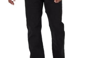 Wrangler Jeans da Uomo con Vita Flessibile e vestibilità Regolare, Nero, W40 / L30