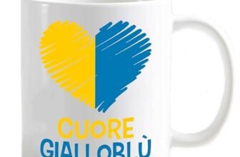 Tazza Mug del tifoso personalizzabile con nome ecc Gadget compatibile Stampa Cuore dei colori della tua squadra preferita