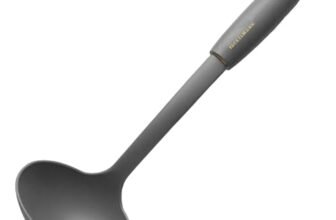 Fackelmann Mestolo, Collection, in Nylon, Manico Soft Touch (Colore: Arancio/Nero)