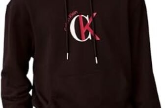 Calvin Klein Felpa con Cappuccio da Uomo LS EU 350TERRY Grafica LV04RE255G, Nero (Nero), M, Nero (Nero), M