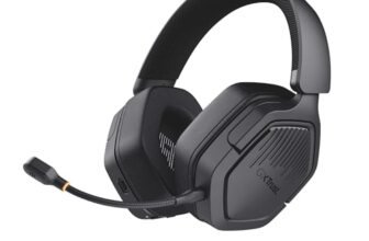 GXTrust 1493 Ravox Cuffie Gaming Wireless Bluetooth + 2.4 GHz per PS5 PS4 Switch PC Mobile, Driver da 50 mm, Batteria da 70 Ore, Bassa Latenza, Cuffie Bluetooth Over Ear con Microfono, Nero