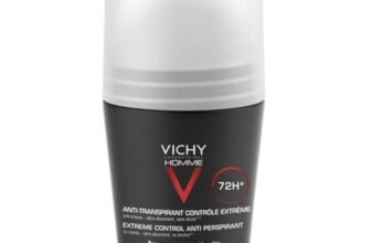 Vichy Homme Deodorante Roll-On da Uomo, Adatto alle Pelli Sensibili, Controllo Estremo per 72H, Sensazione di Freschezza Immediata, Con Acqua Termale di Vichy e Sali di Alluminio, 50 ml