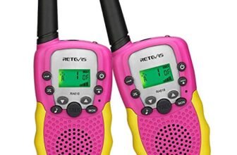 Retevis RA618 Walkie Talkie Bambini, Giocattoli per Ragazzi 6-12 Anni, Torcia VOX a Lungo Raggio 8 Canali 10 Toni di Chiamata Regali Escursionismo Avventura in Bicicletta (Rosa, 1 Paio)