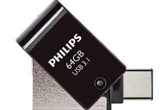 Philips 2-in-1 OTG Edition Ultra Speed USB-C/USB 3.1, unità flash USB doppia 64 GB per PC, laptop, computer, smartphone (Android), tablet, Ultra Small, velocità di lettura fino a 180 MB/s
