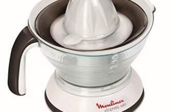 Moulinex Vitapress Spremiagrumi, Capacità di 0,6L, Caraffa Graduata, Accensione/Spegnimento Automatici, Doppia Rotazione, 2 Filtri, Facile da Usare, PC300B