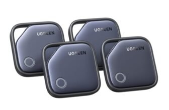 UGREEN FineTrack Smart Finder Localizzatore Supporto iOS SmartTag Tracker Bluetooth Localizzazione per Chiavi Bagaglio Portafoglio Bicicletta Zaino Borsa (4 pezzi)