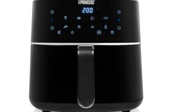 Princess Friggitrice ad Aria 4 L Digitale, Airfryer con Capacità Variabile, 6 Programmi, Display LED Touch, Fino al 60% di Risparmio Energetico, Senza Olio, 1800 W, 182238