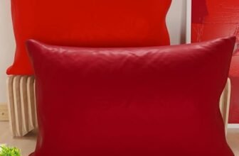 PETTI Artigiani Italiani – Coppia di Federe Cuscino 70×40 cm in Microfibra, Cuscini Arredo Camera da Letto, Divano, Set 2 Fodere Copricuscino, Federa Double Face Rosso e Bordeaux