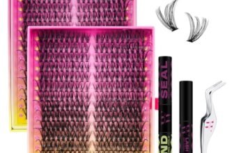 Extension Ciglia 280 Pezzi Ciuffetti Ciglia Finte Kit,Set Ciglia Finte Extension Fai Da Te,Fake Eyelashes, Ciglia Singole 3040D D Curl Diy Eyelash (3040D, 9-18mm Mix)