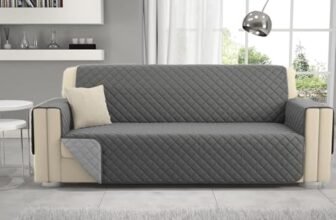 Passione per le tele Copridivano reversibile in microfibra antimacchia e antipelo. Salvadivano Bicolor disponibile in 6 varianti made in Italy (grigio chiaro/scuro, 4 posti)