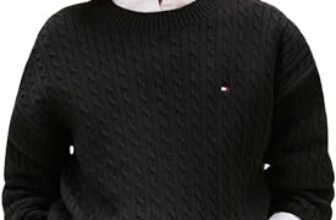 Tommy Hilfiger Cable Sweater Kg0kg08848 Pullover, Black (Black), 14 Anni Bambina