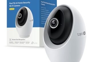 Tapo C260 4K 8MP Telecamera WiFi Interno, Rilevazione e Notifiche Smart AI, Riconoscimento Facciale, Visione Notturna Migliorata, Compatibile con Alexa, Modalità Avanzata di Privacy, Block Zones