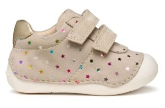 Geox B Tutim, First Walker Shoe Bimba 0-24, Beige Lt Gold, 23 EU