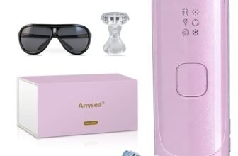 Anysea Epilatore Luce Pulsata con Funzione di Raffreddamento：Luce Pulsata Epilatore con Tre Modalità, Scorrimento Continuo Automatico, Luce Pulsata Per Donne e Uomini, Ascelle, Viso, Tutto il Corpo