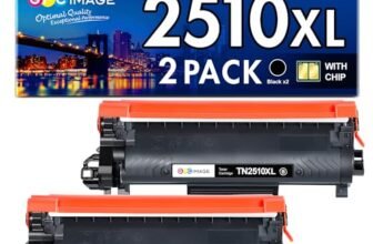 GPC Image TN2510XL TN2510 Toner Compatibili per Brother TN-2510 XL per MFC-L2827DW L2800DW L2860DW L2835DW HL-L2400DWE L2445DW L2447DW DCP-L2660DW L2620DW L2665DW (2 Nero)